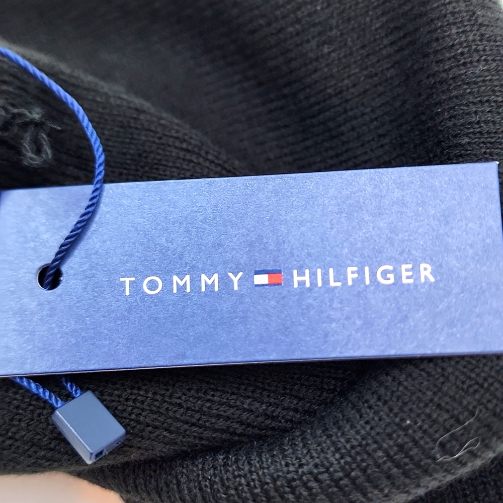 TOMMY HILFIGER HAT BEANIE , BLACK, UNISEX - Picture 8 of 8